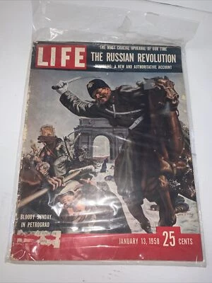 Life Magazine January 13, 1958  The Russian Revolution - Image 1 of 4