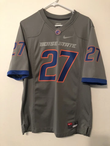 Jay Ajayi Boise State Broncos Nike Football Jersey #27 Gray Size S BSU Cover
