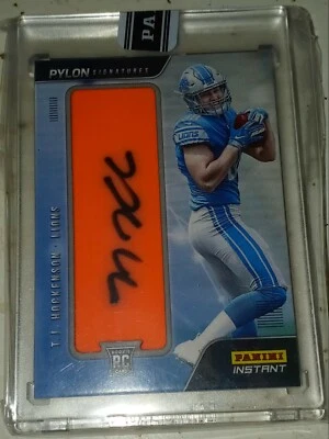 Tj Hockenson 2019 Panini Instant Pylon Signatures Rc On Pylon Sp /10 - Image 1 of 2