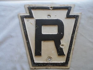 PA KEYSTONE- DIRECTIONAL ROAD STREET SIGN ALPHABET LETTER R - Picture 1 of 10
