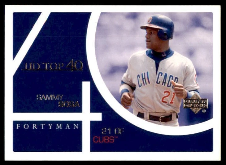 2003 Upper Deck 40-Man Baseball Card #843 Sammy Sosa T40 CHICAGO CUBS - Image 1 of 2