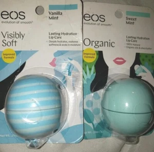 eos Organic Lip Balm Sphere, Sweet Mint, 0.25 oz and vanilla mint - Picture 1 of 2