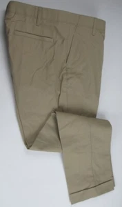 LANDS END Khaki Slim Leg Chino Pants w/Cuffs Womens 10 NEW - Picture 1 of 6