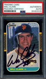Will Clark PSA DNA Signed 1987 Donruss Rookie Autograph 3035 - Picture 1 of 1