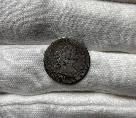 1803 Draped Bust Silver Half Dime "Large 8" - Better Details - Rare Date & Type! Cover