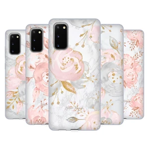 NATURE MAGICK ROZE GLITTERBLOEMEN OP MARMER GEL CASE HOESJE VOOR SAMSUNG PHONE 1 - Afbeelding 1 van 13