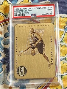 2012 Damian Lillard Panini Gold Standard Metal Cards Mint 9 - Picture 1 of 2
