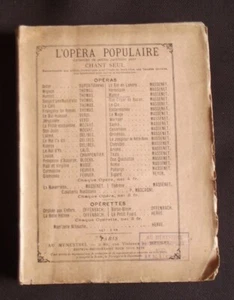 L'Opéra populaire - Collection de petites partitions pour chant seul - Imagen 1 de 1