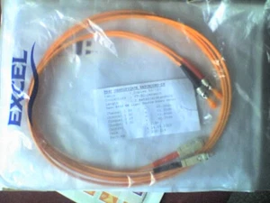 EXCEL 2m Fibre Optic Patchcord Duplex Cable ST-SC 50/125 Orange - Sealed - NOS  - Picture 1 of 2