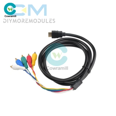 HDMI Male to 5 RCA RGB YPbPr Audio AV Component Convertor Cable Lead MF - Image 1 of 4