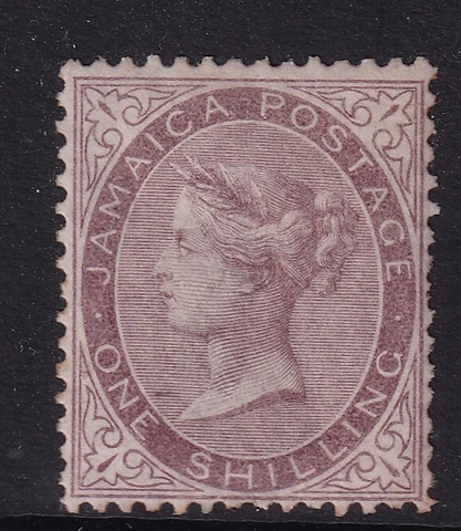 Jamaica, 1 s purple brown, SG6b - mounted mint Cover