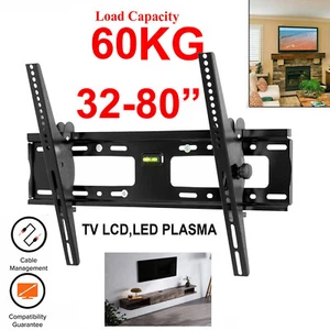 TV WALL BRACKET MOUNT TILT LCD LED PLASMA 32 40 42 50 UPTO 75 80 INCH SONY LG UK - Picture 1 of 12