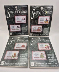 NEW! 4 Sets Songs Of Christmas Counted Cross Stitch Ornaments 8 Pieces Total! - Picture 1 of 4