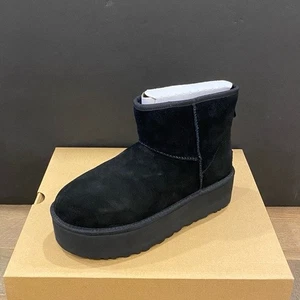 UGG Damen Classic Mini Plateau Schwarz Stiefeletten Bootie Schuhe 10 11 NEU - Bild 1 von 4
