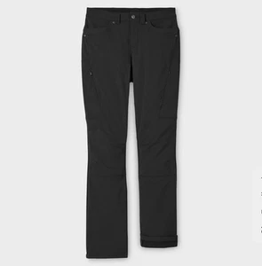 NEW DULUTH TRADING FLEXPEDITION Lined Straight Leg Pants Women Size 24 Black - Picture 1 of 7