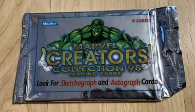 1998 FLEER SKYBOX MARVEL CREATORS COLLECTION Selado PACOTE HOBBY x 1 - Imagem 1 de 2