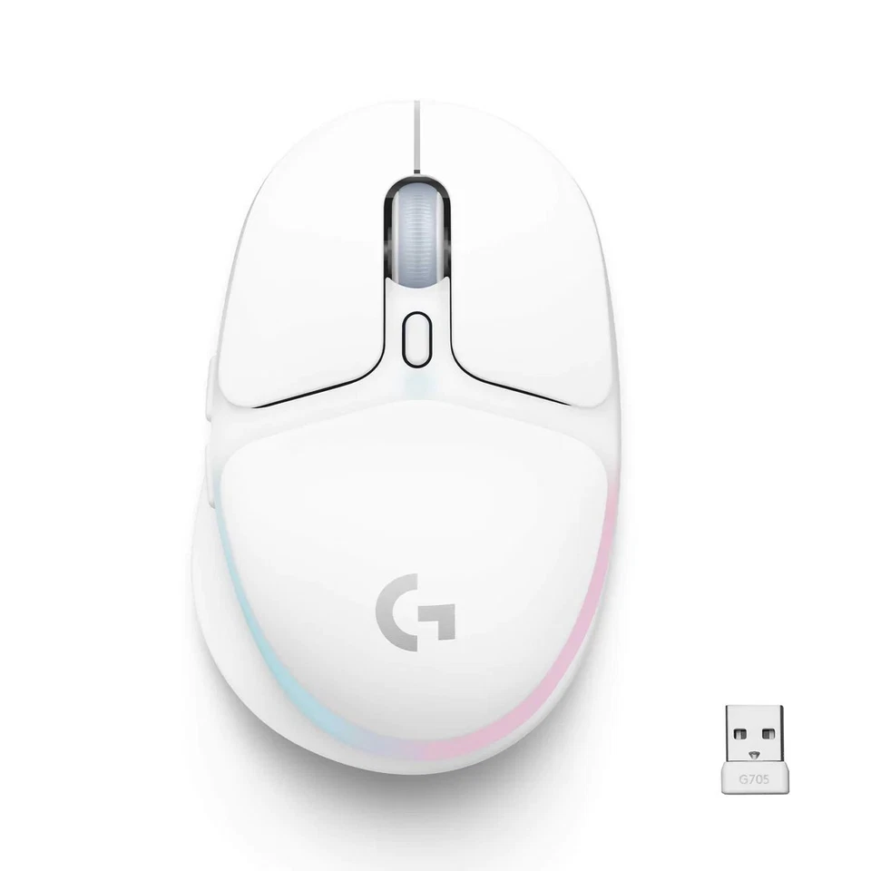Logitech G705 Wireless Gaming Mouse - White - Image 1 of 1