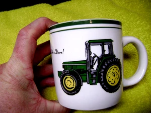 John Deere Coffee Mug / Cup Nothing Runs Like a Deere Licensed White NEW L@@K - Picture 1 of 5