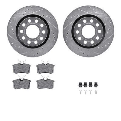 For Audi Allroad Quattro 04-05 Brake Kit Drilled & Slotted Rear Brake Kit w - Image 1 of 2