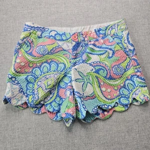 Pantalones Cortos Lilly Pulitzer Para Mujer 0 The Buttercup Cortos Floral Brillante Festoneado - Imagen 1 de 12