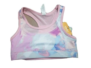 Avia Reversible Sports Bra Youth Girls Size XS(4-5) Pink Splatter - Picture 1 of 2