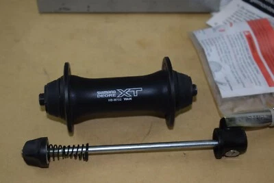 Buje delantero Shimano Deore XT HB-M752 36 orificios freno de llanta negro aluminio vintage NOS Foto 1 de 4