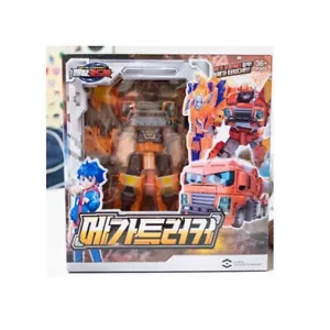 Metal Cardbot 2023 MEGA TRUCKER Orange Truck Transforming Robot Car Card Toy - Picture 1 of 6