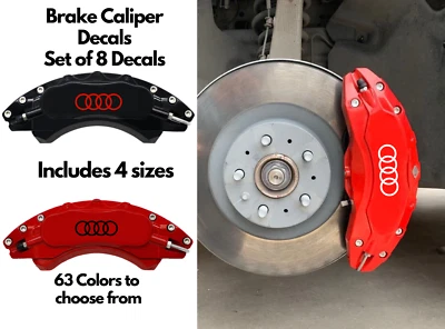 10x Audi Brake Caliper Decals | Replacement Brake Stickers Audi Quattro | 5 Size - Image 1 of 2