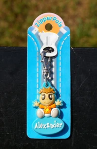 Alexander Star Blue Rubber Zipper Pals Easy Zipper Pull Clip Charm Keychain - Picture 1 of 3