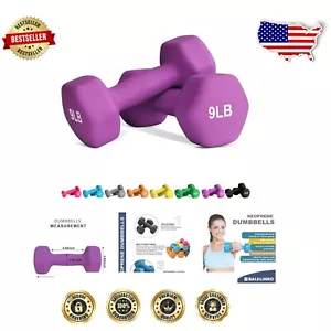 Comfort Grip Hexagonal Dumbbells, 9lbs - Perfect for Indoor and Outdoor Workouts - Picture 1 of 9