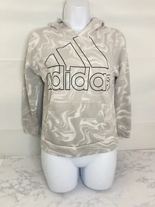 Adidas Langarm Pullover Hoodie Damen S grau weiß Camouflage Strickpullover O - Bild 1 von 8