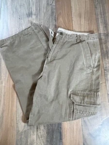 Men's Columbia 100% Cotton Khaki Cargo Long Pants Size 36 x 30 - Picture 1 of 4