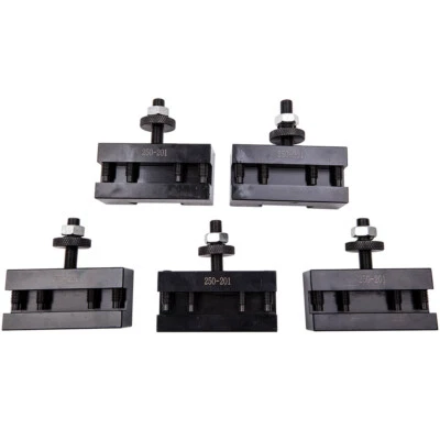 Quick Change Turning & Facing Lathe Tool Post Holder Set 5 PCS 250-201