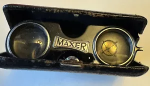 Vtg Maxer Opera Glasses Made in Japan 3.5 x 26 Pocket Binoculars With Box USEd - Picture 1 of 24