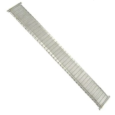 16-22mm Town And Country Silver Tone Twist-O-Flex Straight End Watch Band 3499 - Image 1 of 2