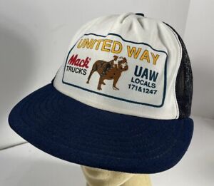 United Way Mack Trucks UAW Locals 171 1247 Trucker Hat USA Made SnapBack