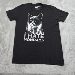 Grumpy Cat Shirt Mens Large Black I Hate Mondays Kitty Kitten Humor Meme Funny - Picture 1 of 5