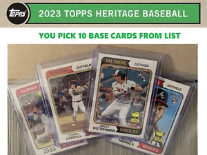 SCEGLI 10 * 2023 carte baseball Topps Heritage * scegli 10 carte dalla lista - Foto 1 di 7