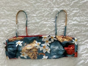 Guess Bikini Bandeau Top Floral L Large Wireless Tropical - Picture 1 of 2