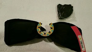 Women's Xhilaration Bikini Swimsuit padded Top Small black Pattern - Picture 1 of 3