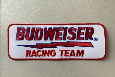 Budweiser Beer Racing Banner Patch Anheuser Busch 10.75” x 4” - Image 1 of 3