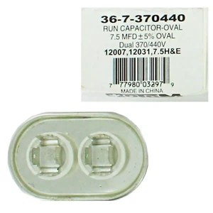 Condensador de funcionamiento Rotom 36-7-370440 7,5/5 MFD 370/440VAC - ovalado - Imagen 1 de 2