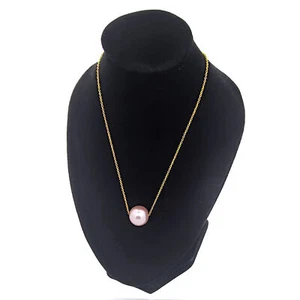 Collana con pendente di perle Keshi barocche viola da 12-13 mm - Foto 1 di 4