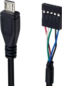 Motherboard Female Header to Micro USB Male Adapter Dupont Extender Cable 5 Pin - Picture 1 of 5