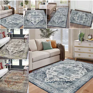 Boho Area Rug Kitchen Entryway Rug Doormat Non-Slip Washable Soft Floor Carpet - Picture 1 of 24