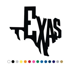 Texas Map State Name Decal Car Truck Wall Glass Outline Vinyl Sticker - Picture 1 of 5