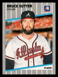 1989 Fleer Bruce Sutter HOF Atlanta Braves #603 Baseball Card - Picture 1 of 2