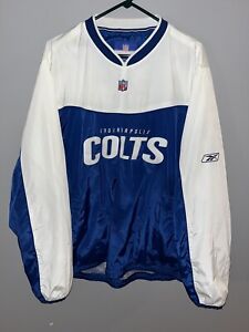 Vintage Reebok On Field NFL Indianapolis Colts Mens Large Pullover Jacket