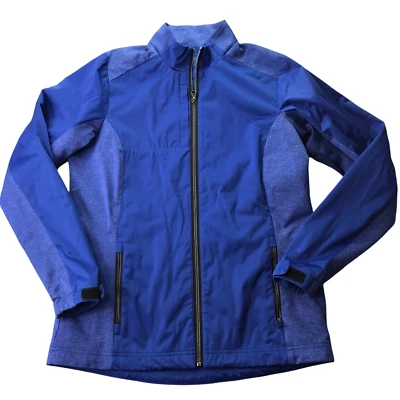 Antigua Full Zip Jacket Size Women's M.  Purple Blue.  Long Sleeve Mock Neck  - Image 1 of 4
