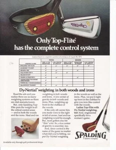 RARE 1974 Spalding Top-Flight Golf Clubs Print-Ad/ - Picture 1 of 1